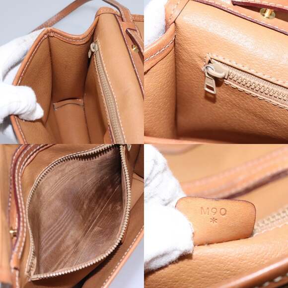 CELINE Macadam Canvas Shoulder Bag Pvc Leather Brown Gold - Picture 11 of 11